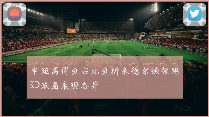 中距离得分占比分析米德尔顿领跑KD浓眉表现各异